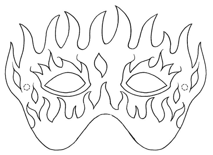 Карнавальная маска трафарет