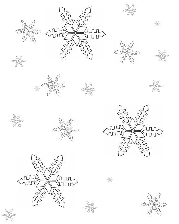 Снежинка раскраска
