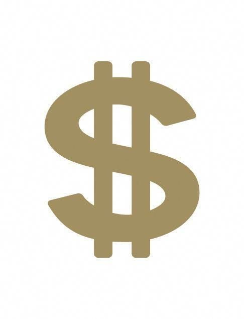 Знак доллара трафарет