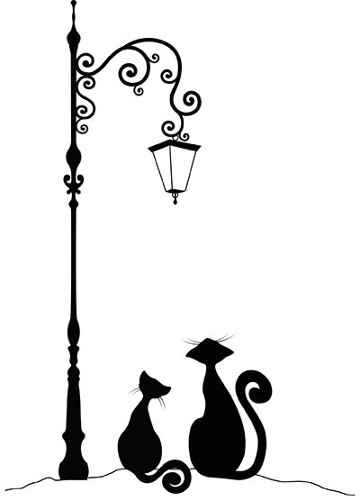 Трафарет для стен фонарь