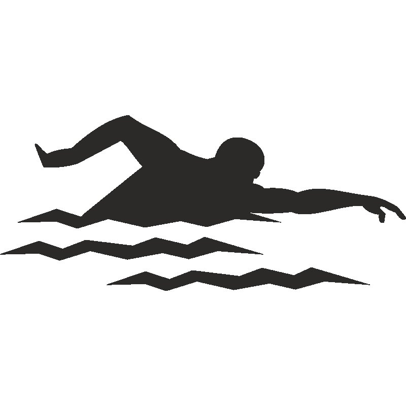 Плавание трафарет