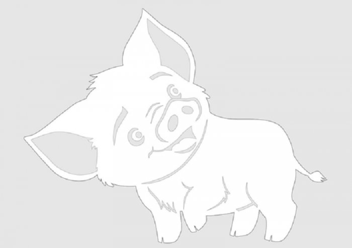Трафарет поросенка для вырезания