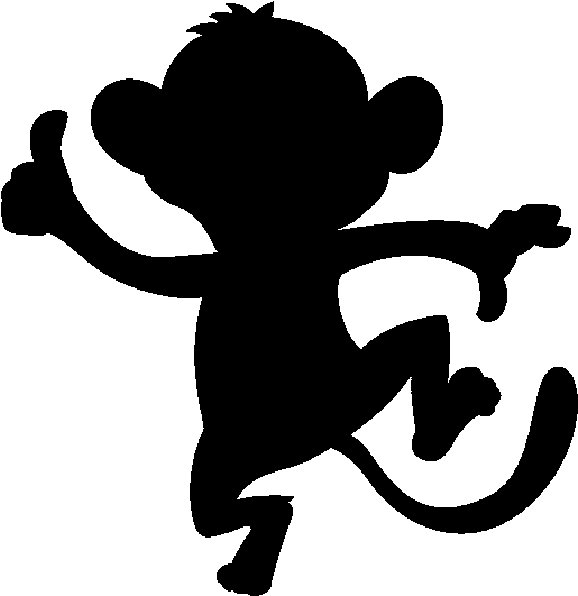 Силуэт обезьяны