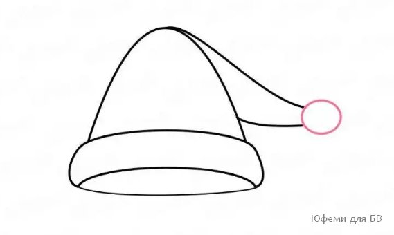 Новогодний колпак раскраска