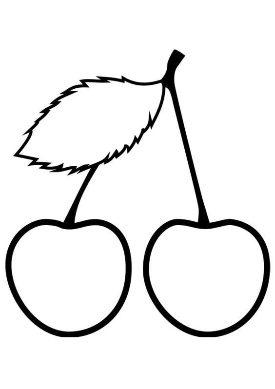 Вишня раскраска для детей