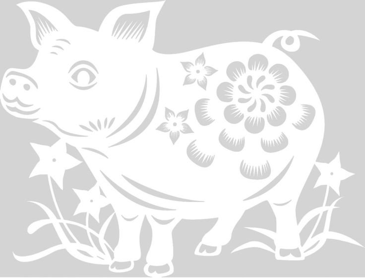 Вытанки свиньи для украшения окна