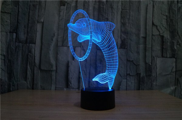 3d светильник (Дельфин)