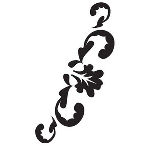 Трафарет с растительным орнаментом на мебеле