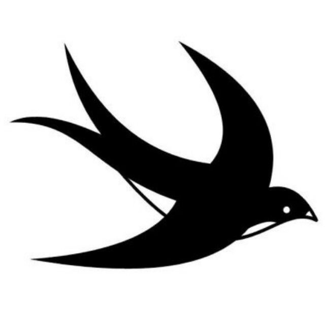 Трафарет ласточки