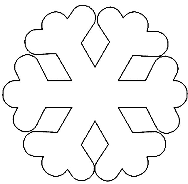 Снежинка раскраска