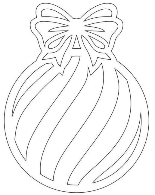 Новогодние шары трафарет