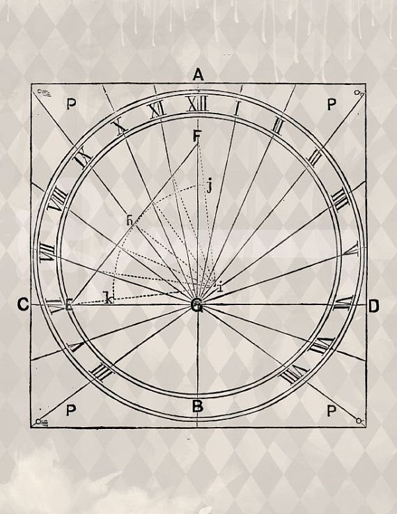 Чертеж солнечных часов