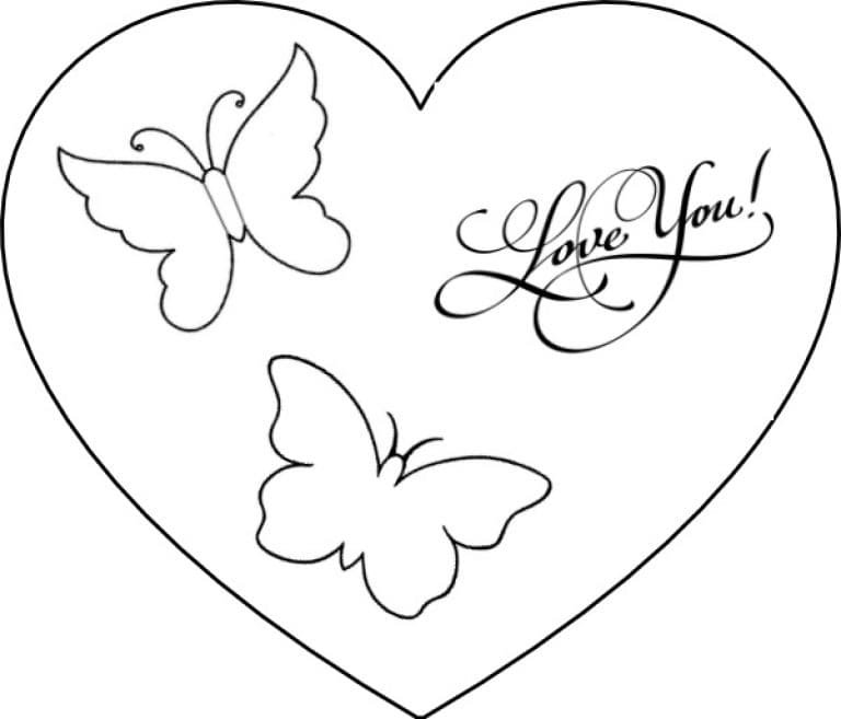 Валентинки раскраски