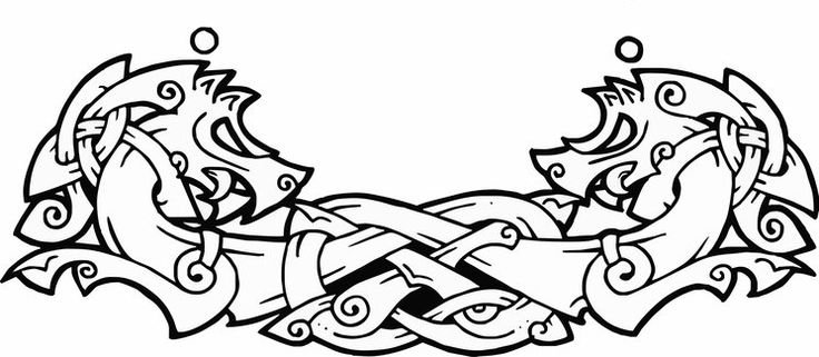 Скандинавские узоры Фенрир