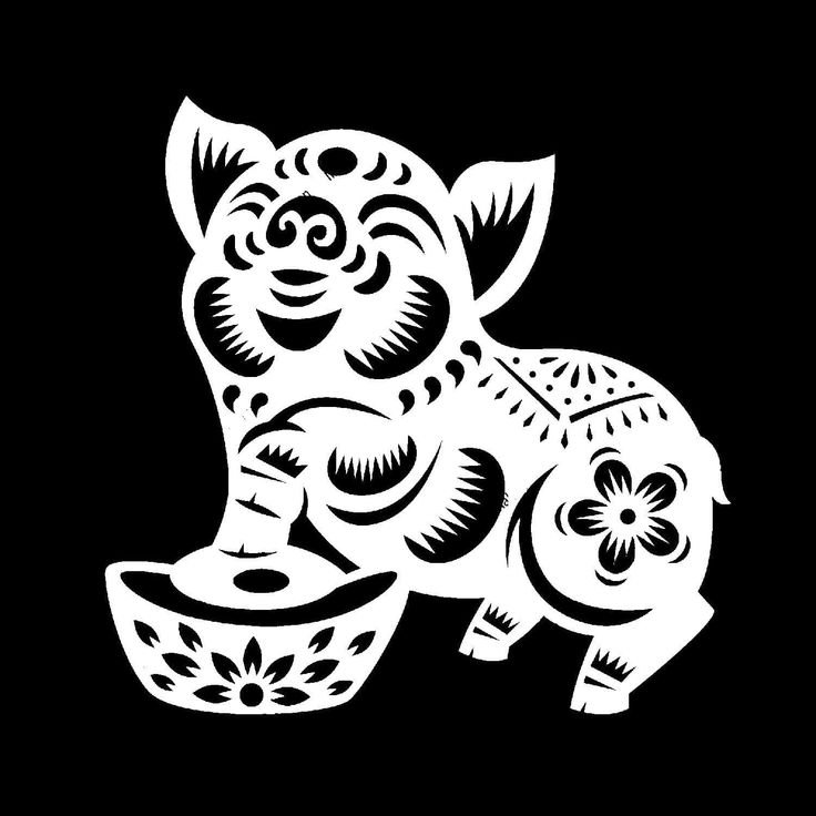 Вытанки свиньи для украшения окна