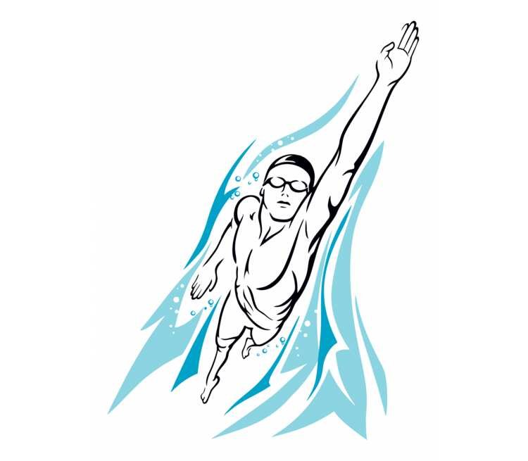 Пловец вектор