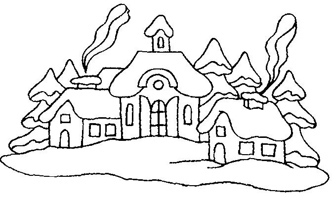 Домик трафарет