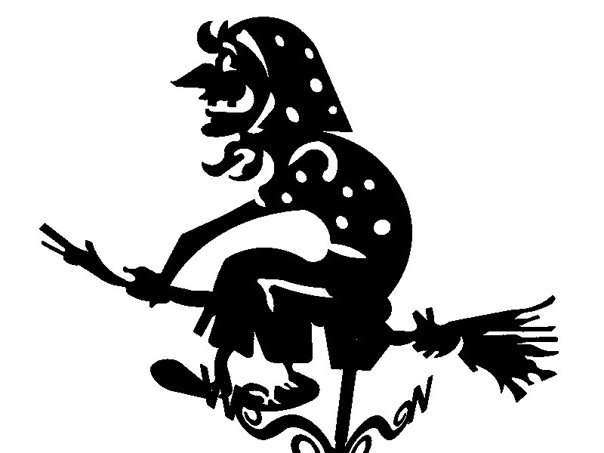 Флюгер большой "баба-Яга"