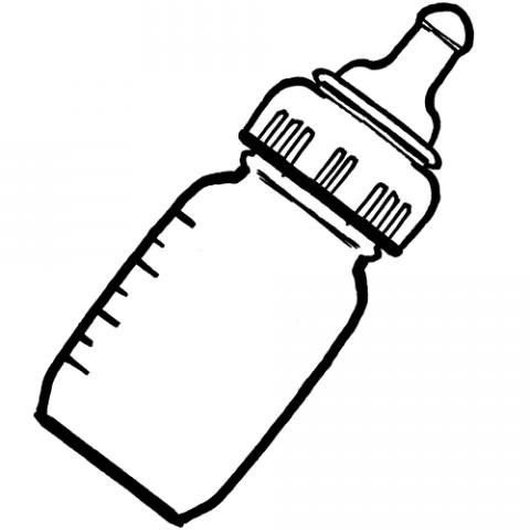 Бутылочка раскраска для детей