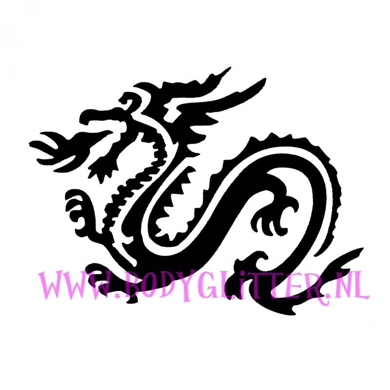 Трафарет дракона
