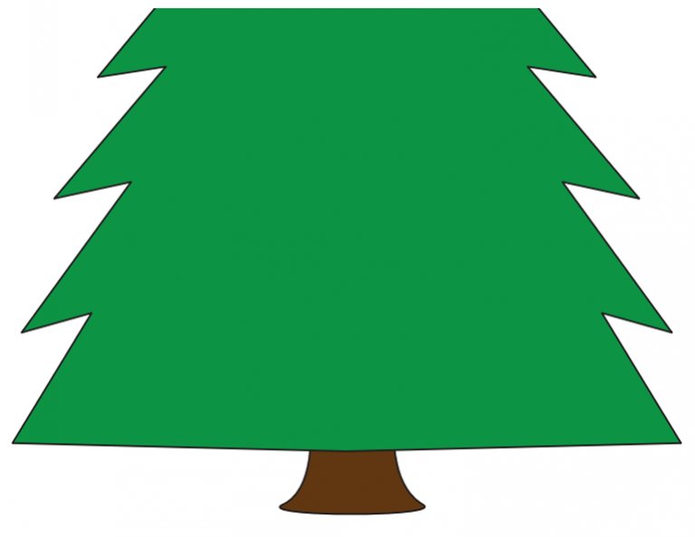 Елочка для вырезания цветная