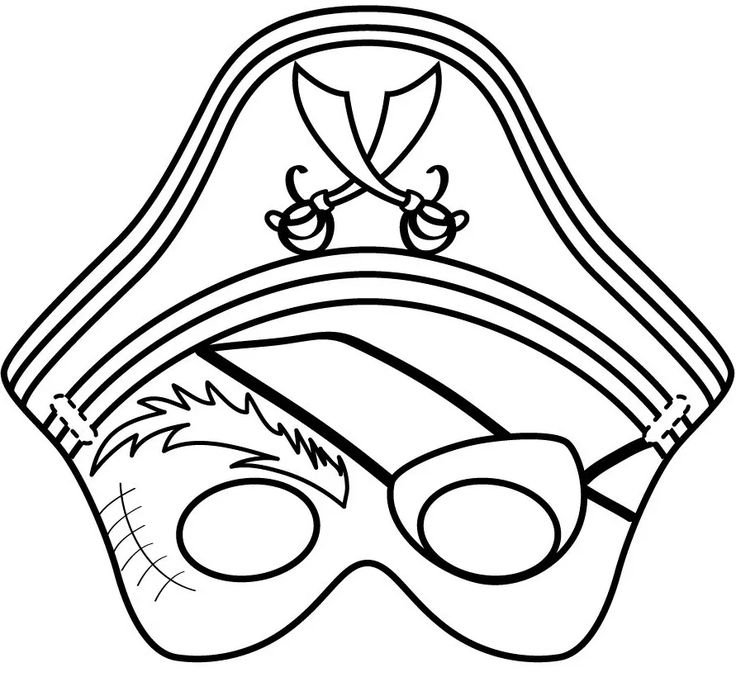 Маска для раскрашивания для детей