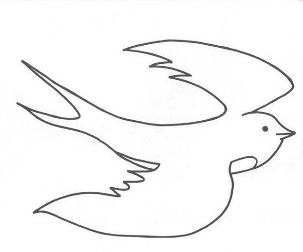 Трафарет птицы
