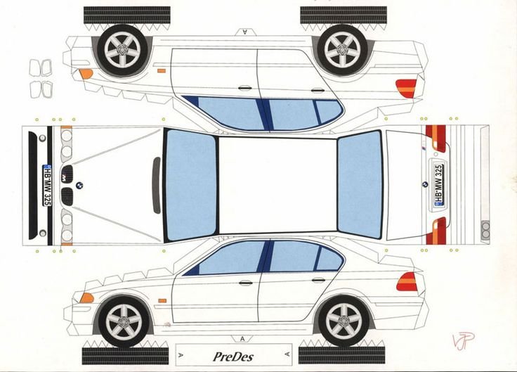 BMW e34 развертка
