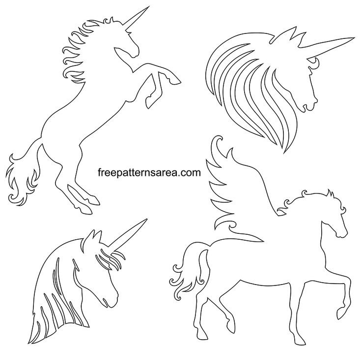 Единорог шаблон