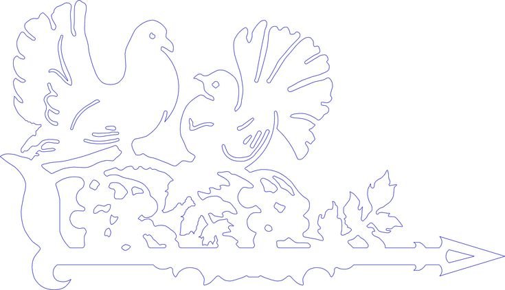 Украшение окон голубями