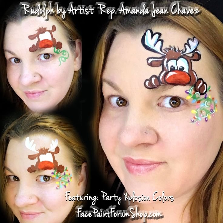 Аквагрим новый год на руке