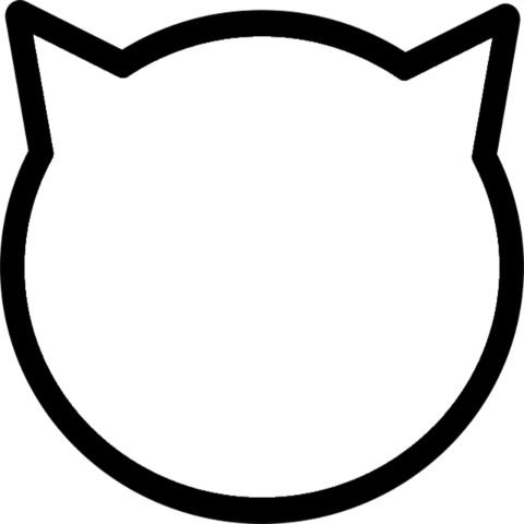 Силуэт кошачьей головы