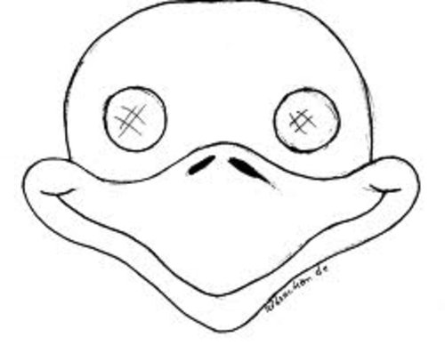 Утка маска раскраска