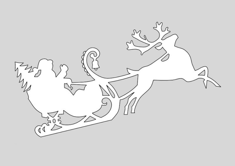 Трафареты на окна новогодние