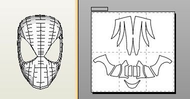 Пепакура маска человека паука развертка