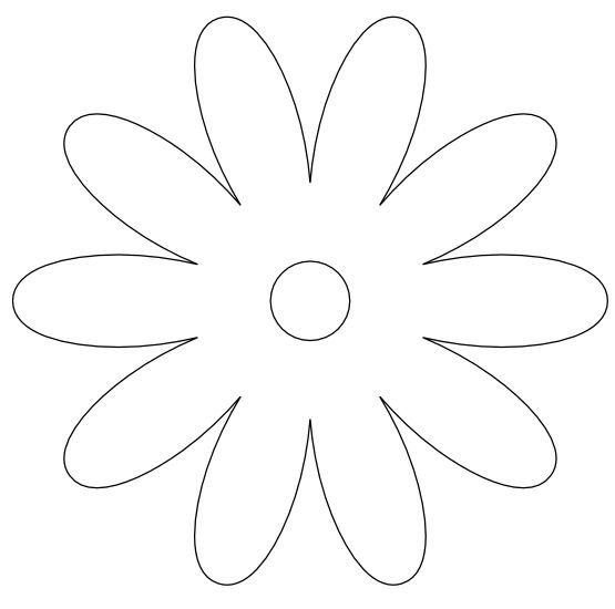 Ромашка трафарет
