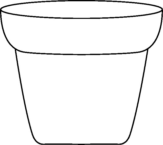 Горшок для цветов раскраска