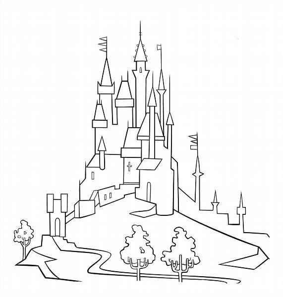Замок снежной королевы раскраска