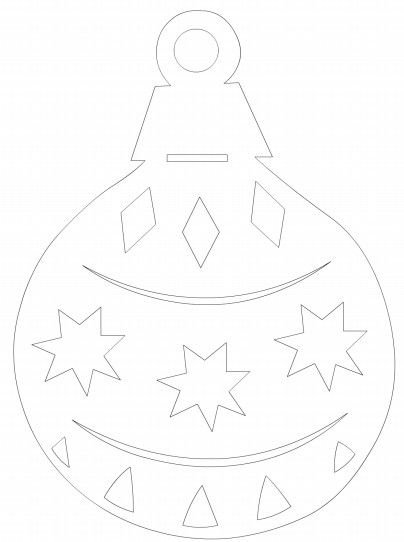 Трафареты новогодних игрушек