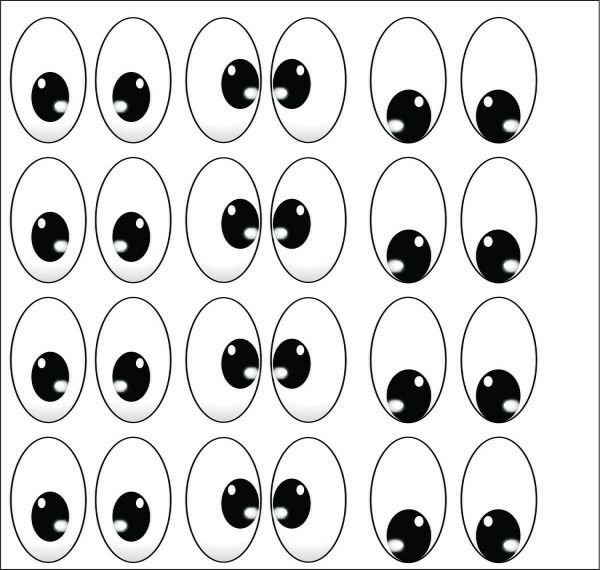 Глазки для поделки из бумаги