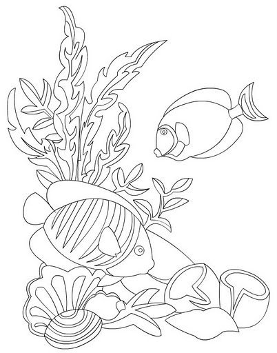 Трафарет рыбы для рисования