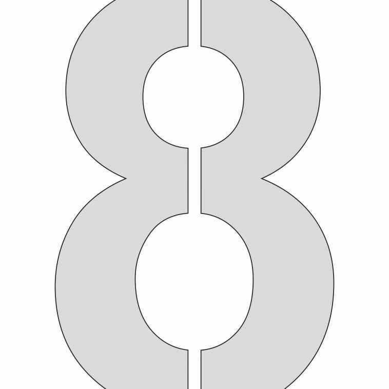 цифра 8 красная