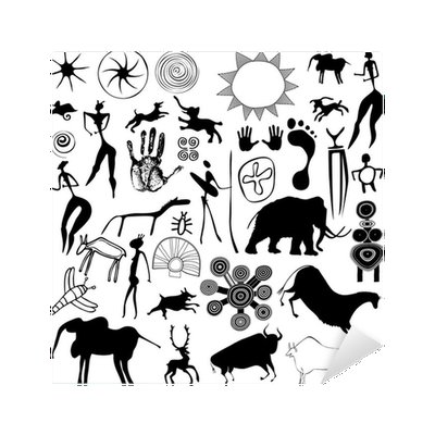 Петроглифы векторные изображения