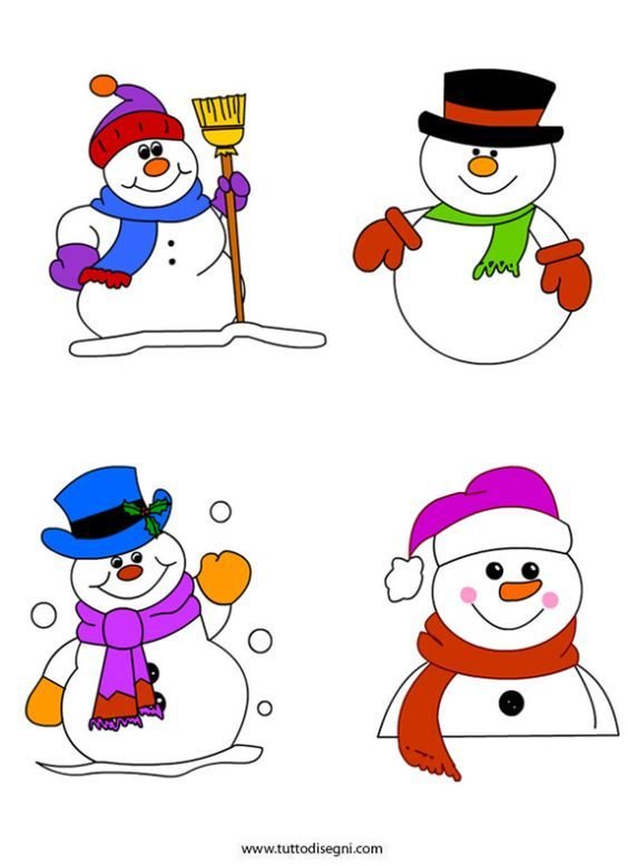 Снеговик цветной