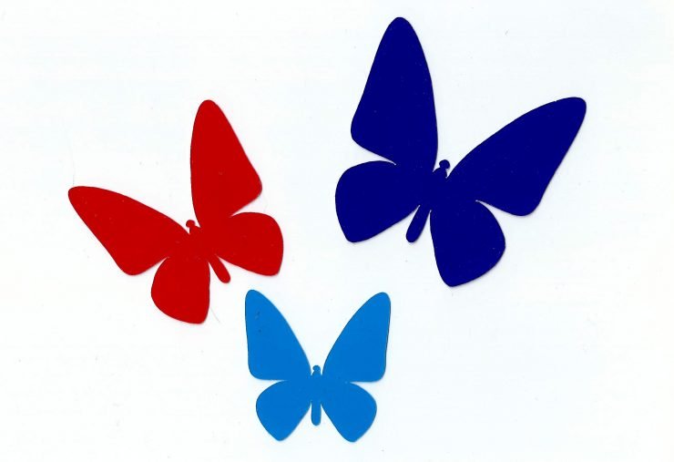 Трафареты бабочек для декора стены