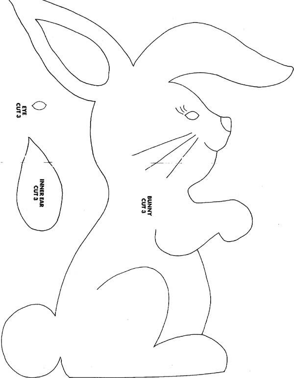 Заяц из бумаги шаблон