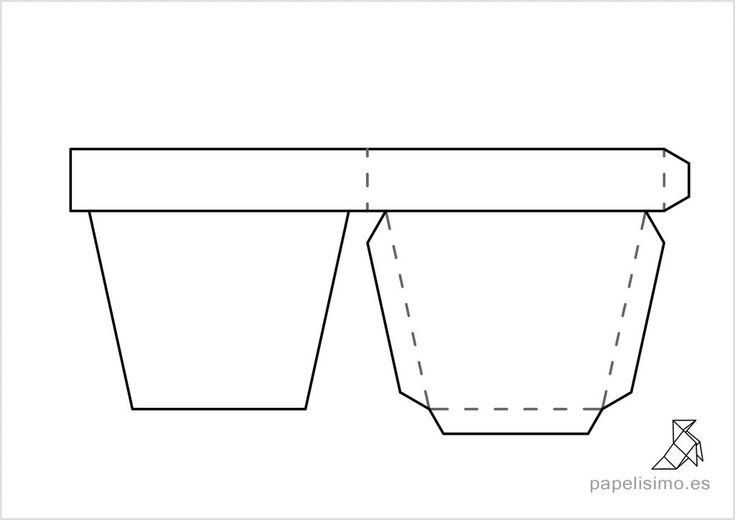 Трафарет пластиковый CADENCE Горшок с плющом, 15*20см