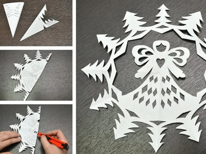 Необычные снежинки вырезать