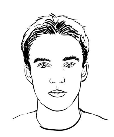 Макет лица для рисования