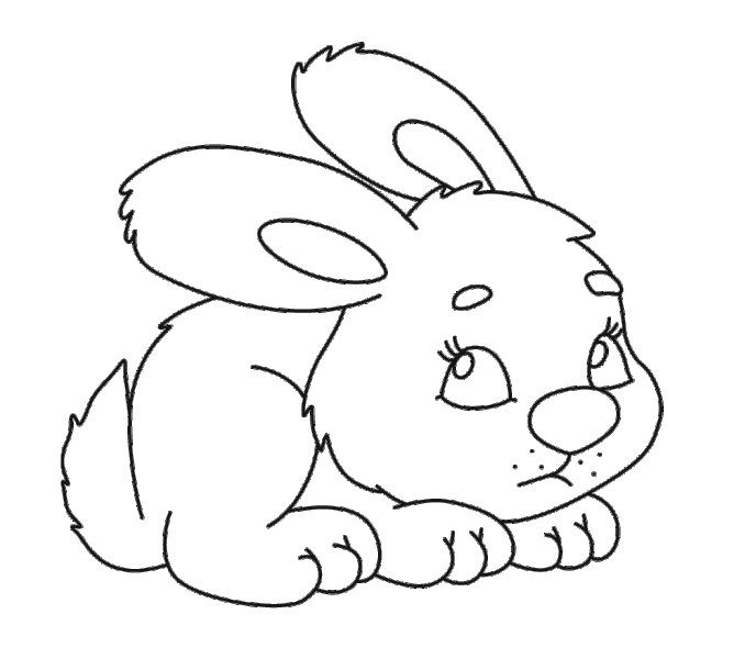 Трафарет зайца для раскрашивания